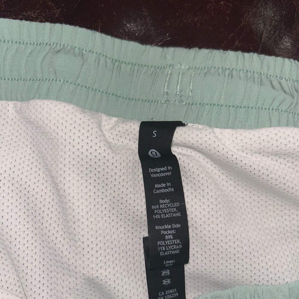 lululemon athletica Men's minty Green Athletic Shorts - Picture 3 of 3